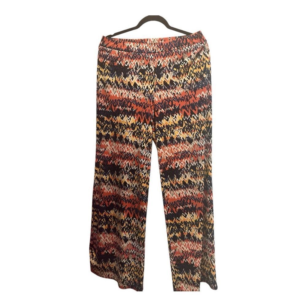 Peck & Peck Women's Multicolor Patterned Pants Ma… - image 3
